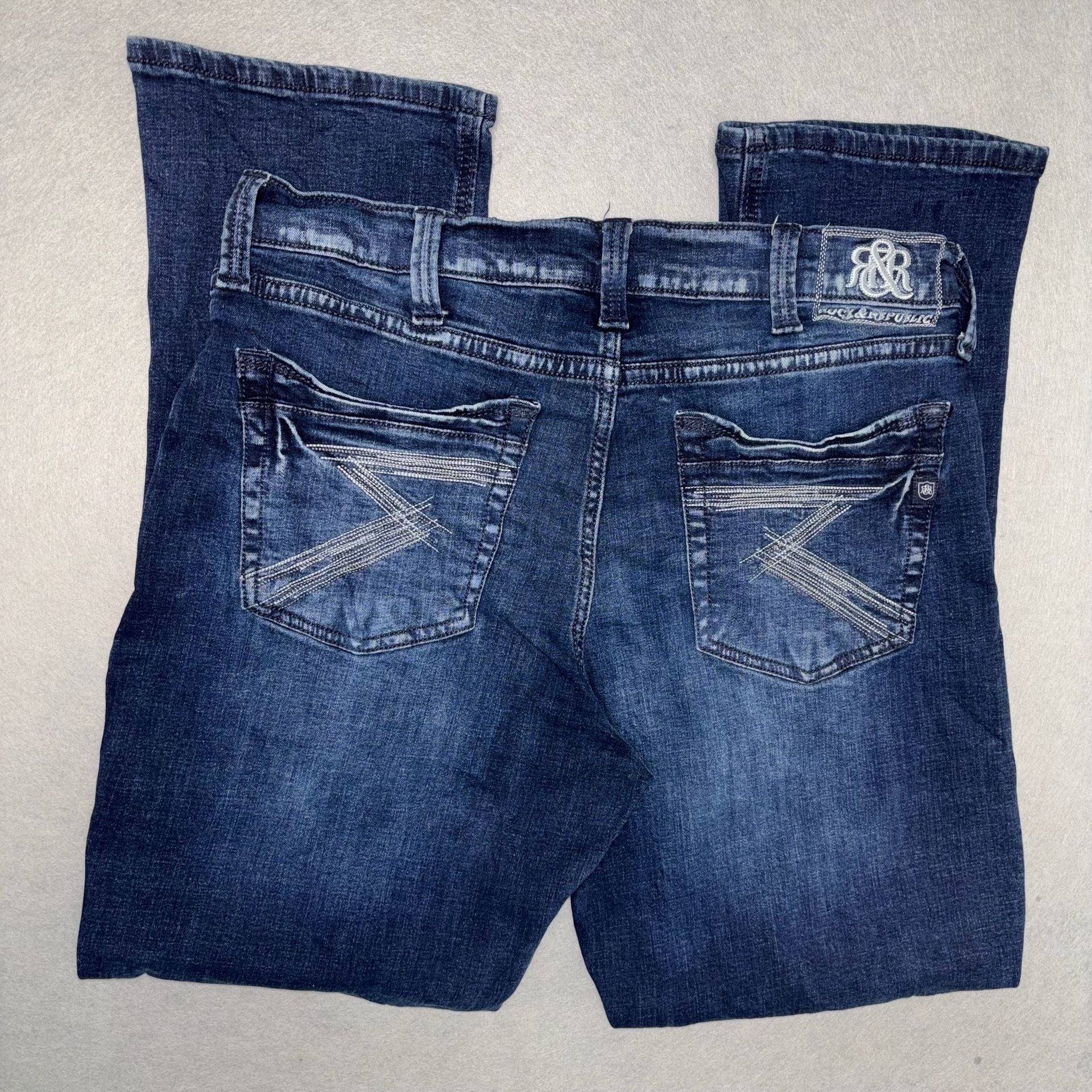 Rock & Republic Men's Straight Fit Stretch Denim Jeans 36x30 Blue Wash 3