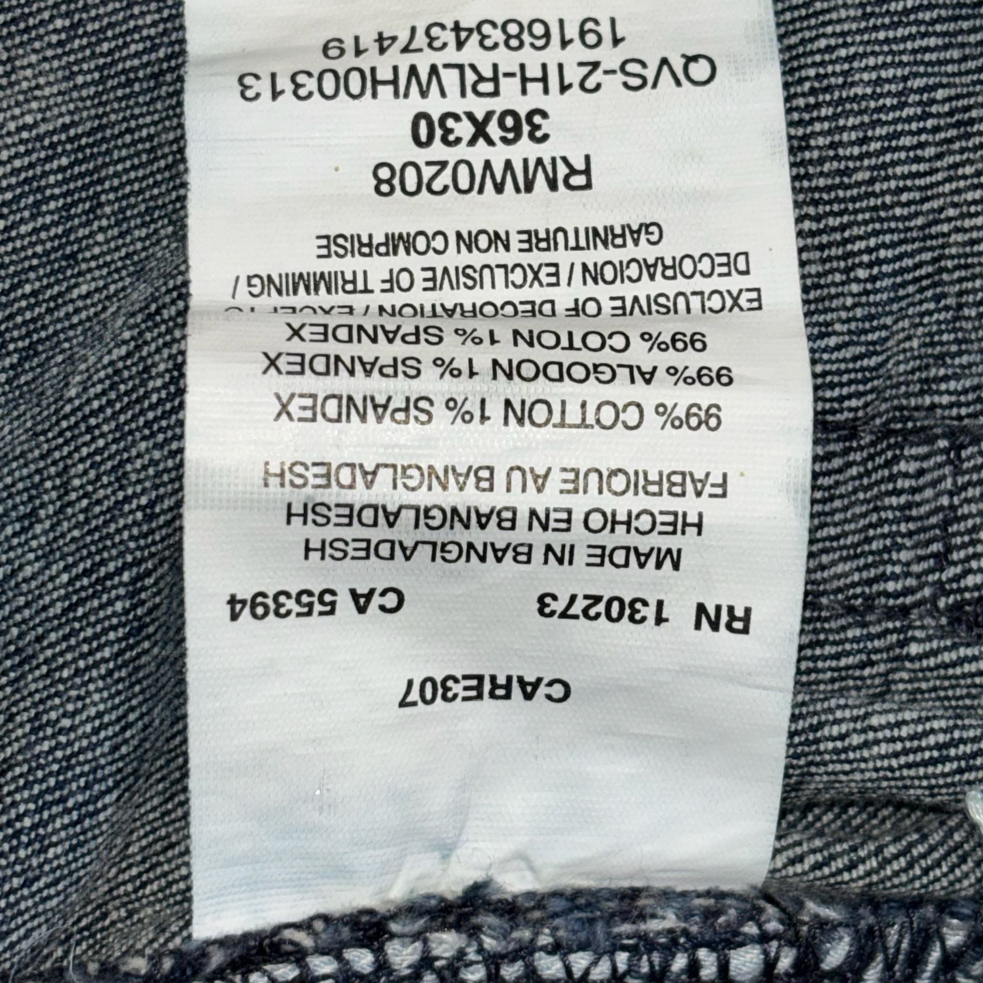 Rock & Republic Men's Straight Fit Stretch Denim Jeans 36x30 Blue Wash 6