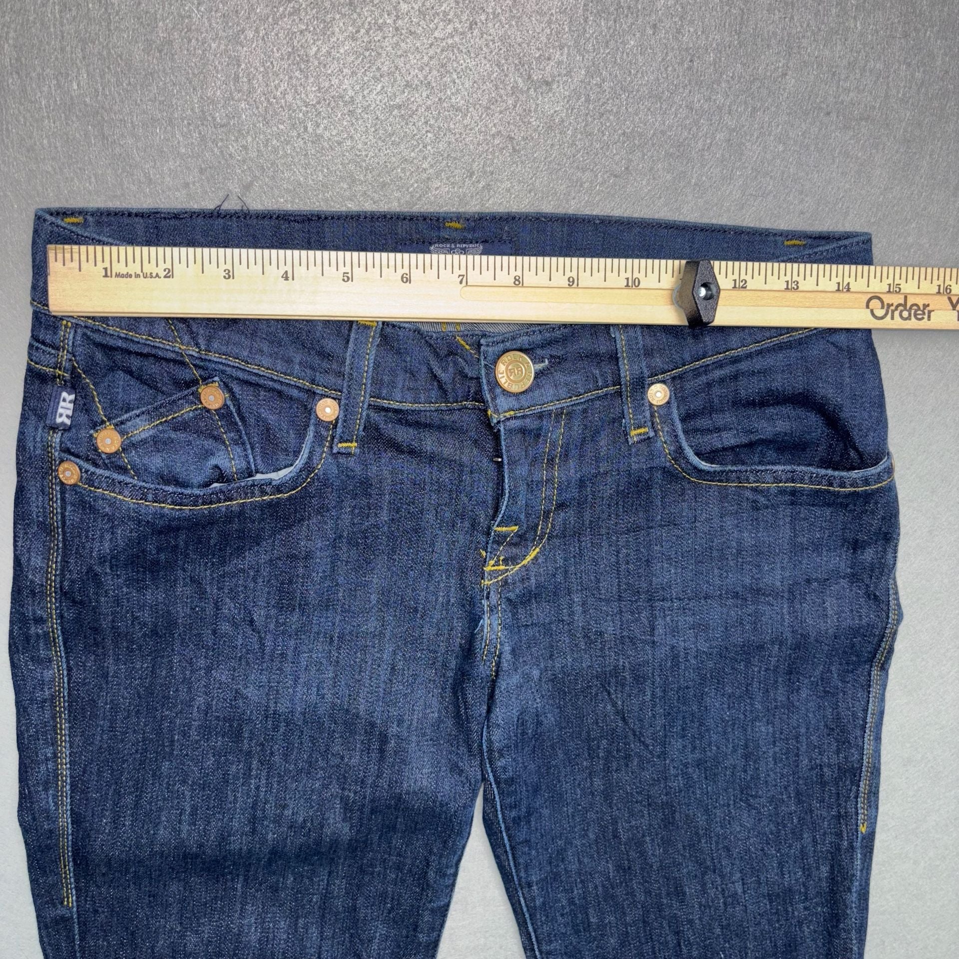 Rock & Republic Women's 26 Kasandra Dark Wash Bootcut Denim Jeans 11