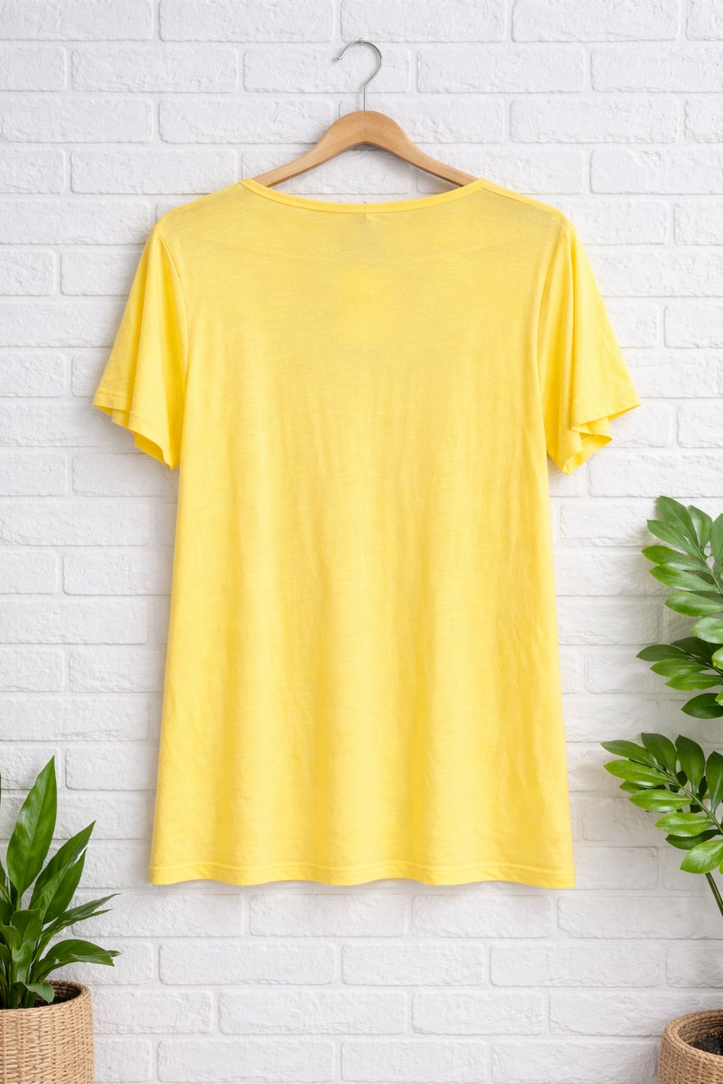 Culture Code Yellow Lace Mesh Yoke Short Sleeve Top 3
