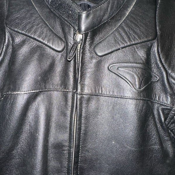 Teknic Leather Armored Motorcycle Jacket Removable Liner Size 40/50 Medium