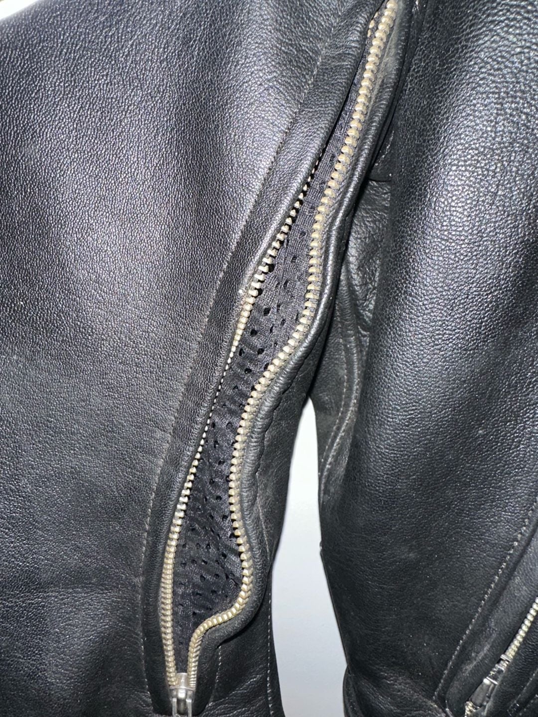 Teknic Leather Armored Motorcycle Jacket Removable Liner Size 40/50 Medium 4