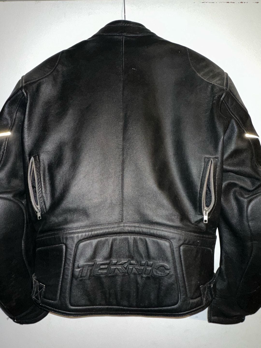 Teknic Leather Armored Motorcycle Jacket Removable Liner Size 40/50 Medium 7