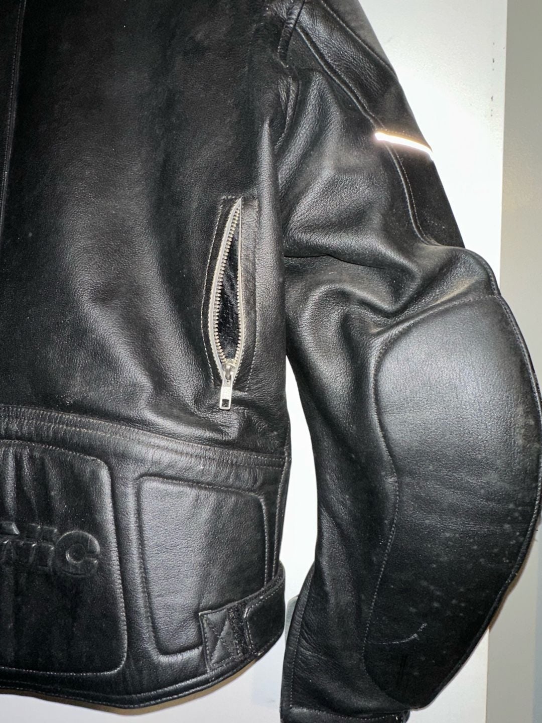 Teknic Leather Armored Motorcycle Jacket Removable Liner Size 40/50 Medium 8