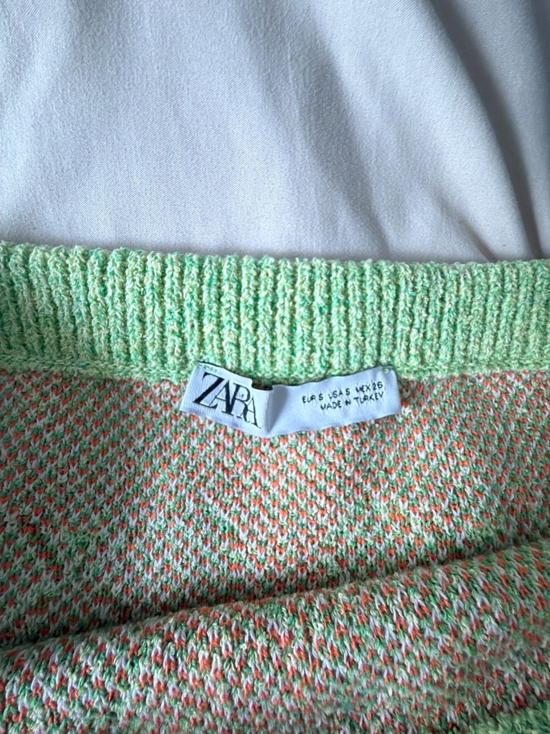 Zara Floral Jacquard Knit Mini Skirt with Textured Flowers 6
