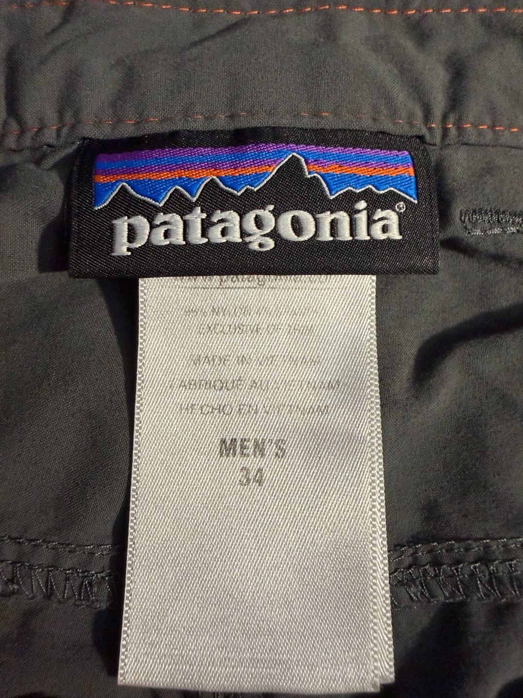 Patagonia Men's Quandary Shorts Forge Grey Size 34 5