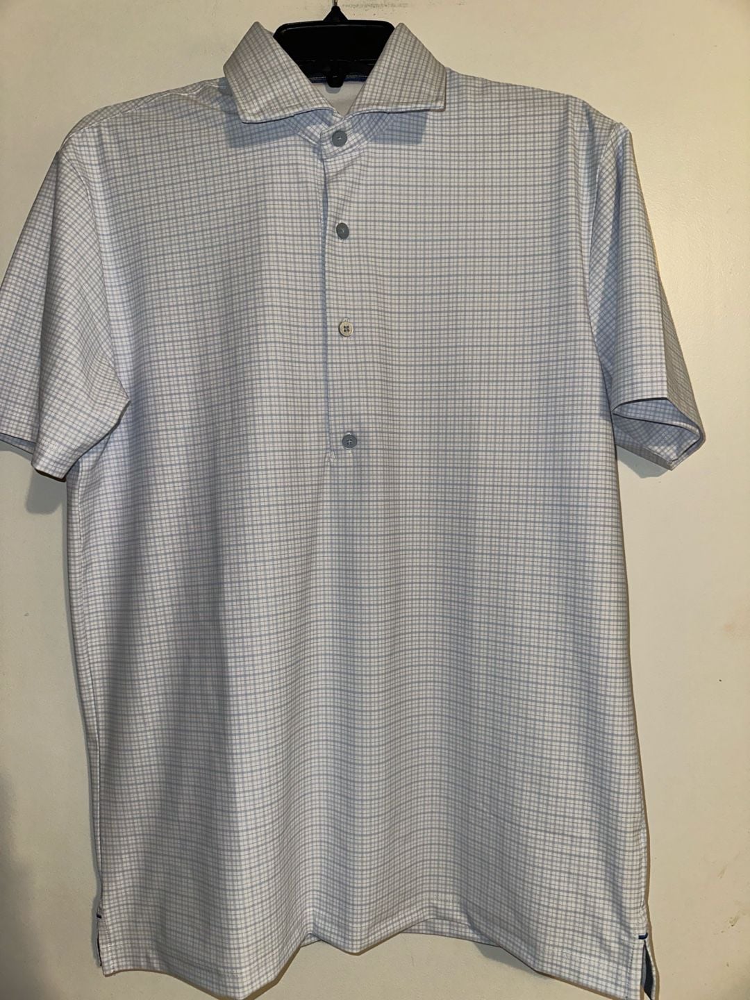Twillory Performance Fabric Tailored Fit Short Sleeve Polo Shirt Blue Medium 2