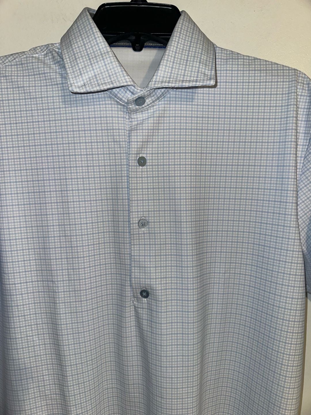 Twillory Performance Fabric Tailored Fit Short Sleeve Polo Shirt Blue Medium 3