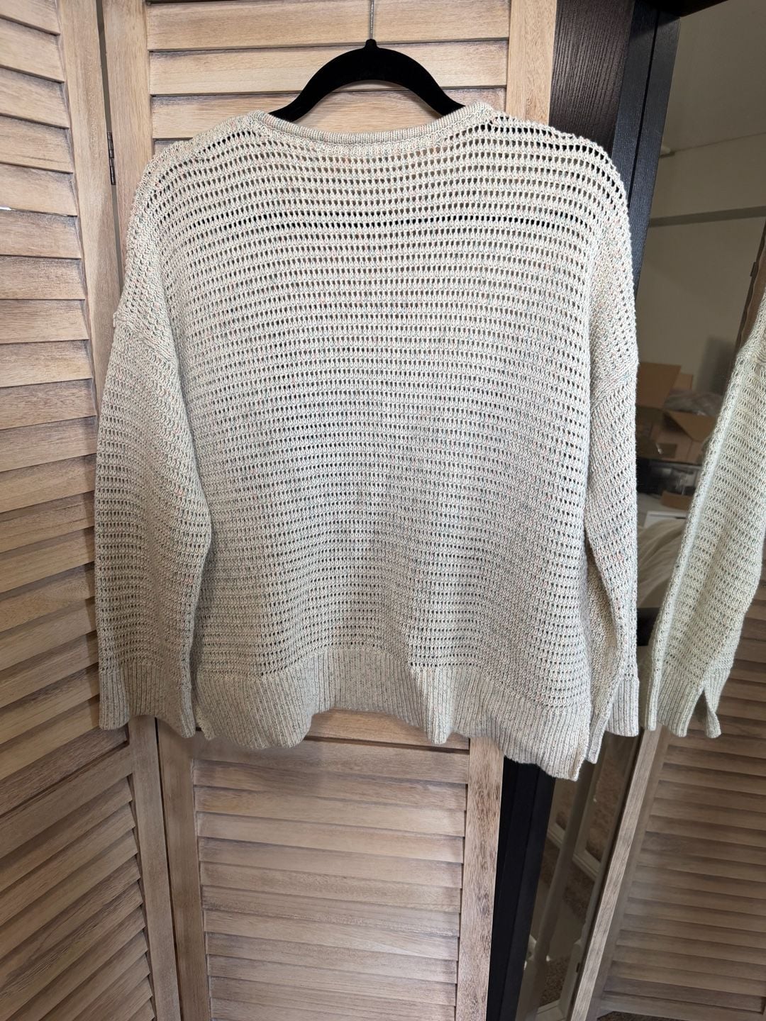 EUC Madewell Rainbow Marled Seville V-Neck Open-Knit Pullover Sweater Size S 4