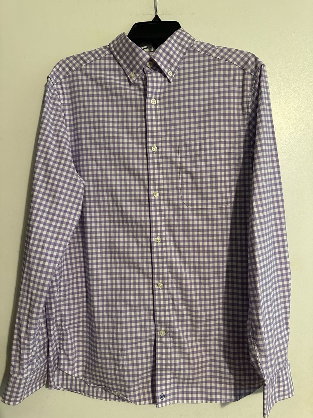 Vineyard Vines On-The-Go Performance Gingham Button Down Shirt brrr° Purple 2