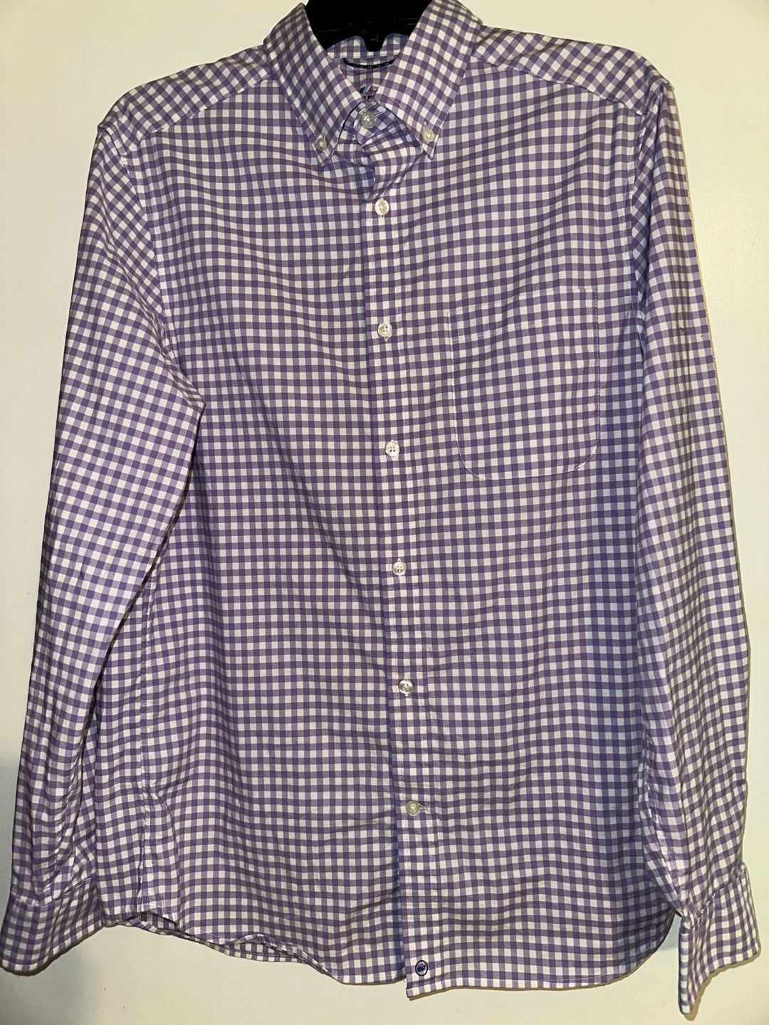 Vineyard Vines On-The-Go Performance Gingham Button Down Shirt brrr° Purple 4