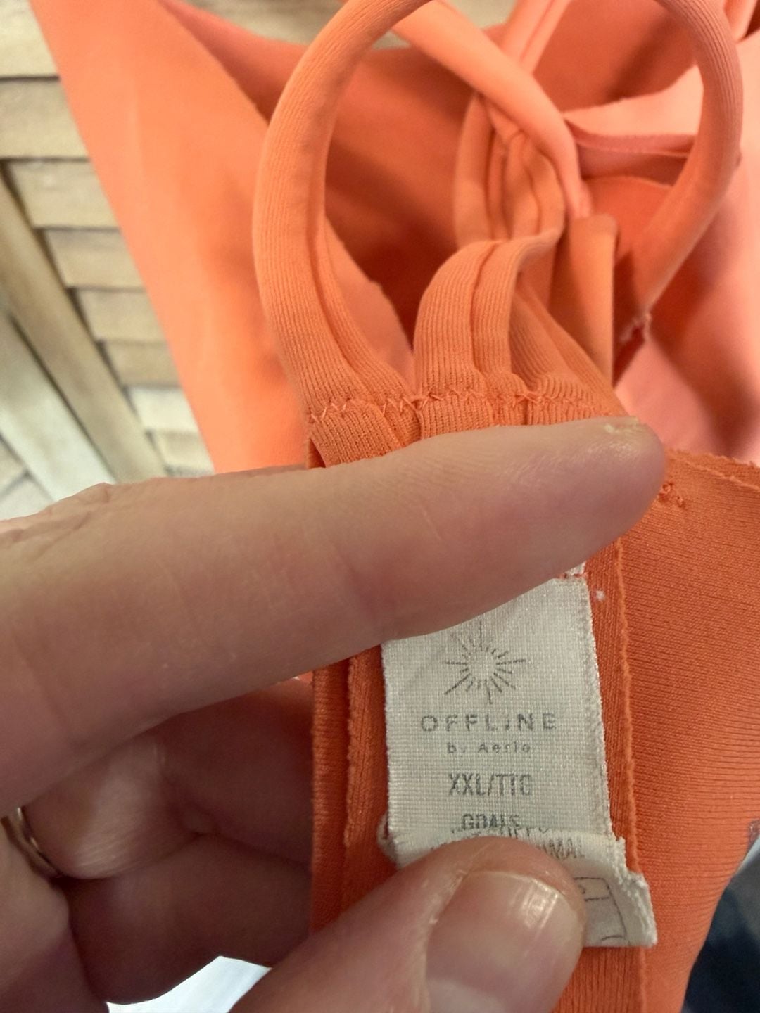 GUC OFFLINE by Aerie Strappy Back Bralette in Coral/Orange Size XXL 5