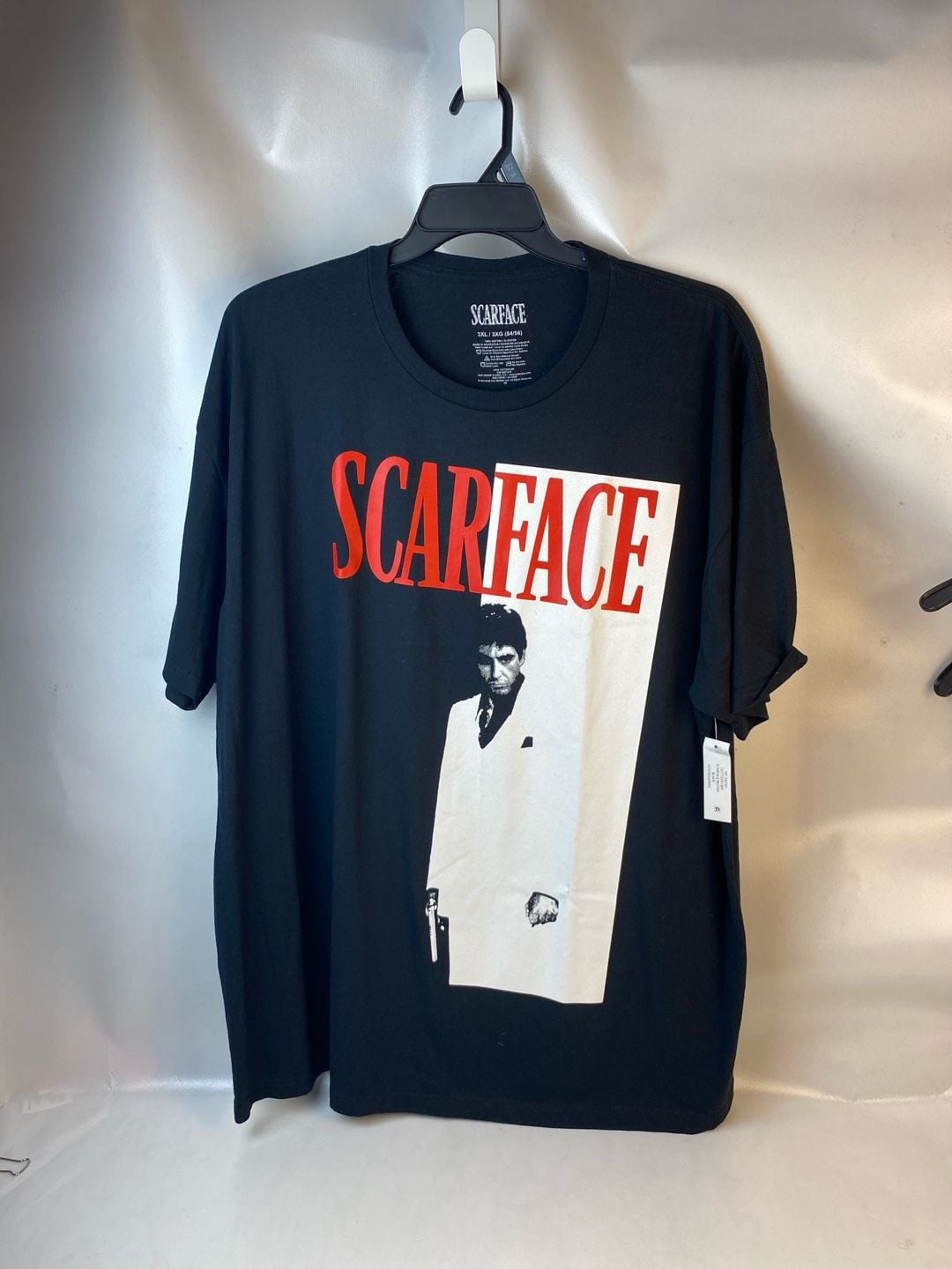 Scarface Tony Montana Classic Poster Black Graphic T-Shirt Size 3XL 2