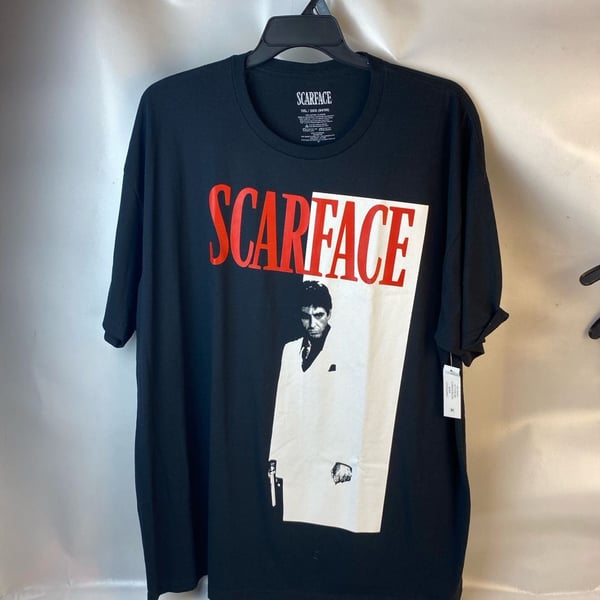 Scarface Tony Montana Classic Poster Black Graphic T-Shirt Size 3XL