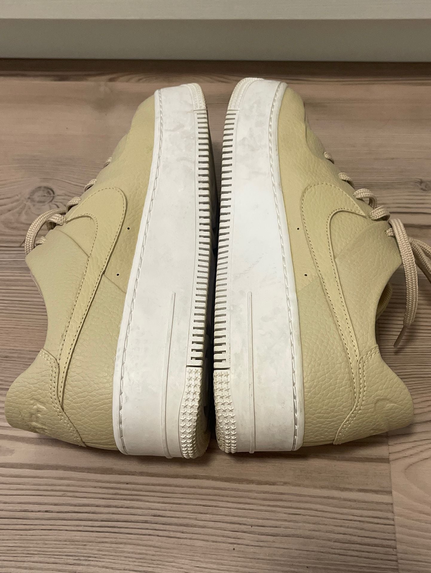 Nike Air Force 1 Sage Low 2 Desert Ore Tan Leather Platform Sneakers Wm Sz 10 6