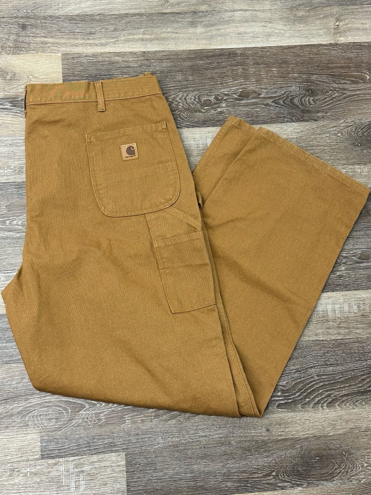 Carhartt BN0011-M B11 Loose Fit Washed Duck Utility Work Pant Brown 44x36 3