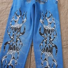 That's A Awful Lot Of Cough Syrup Blue Flame Sweatpants 11