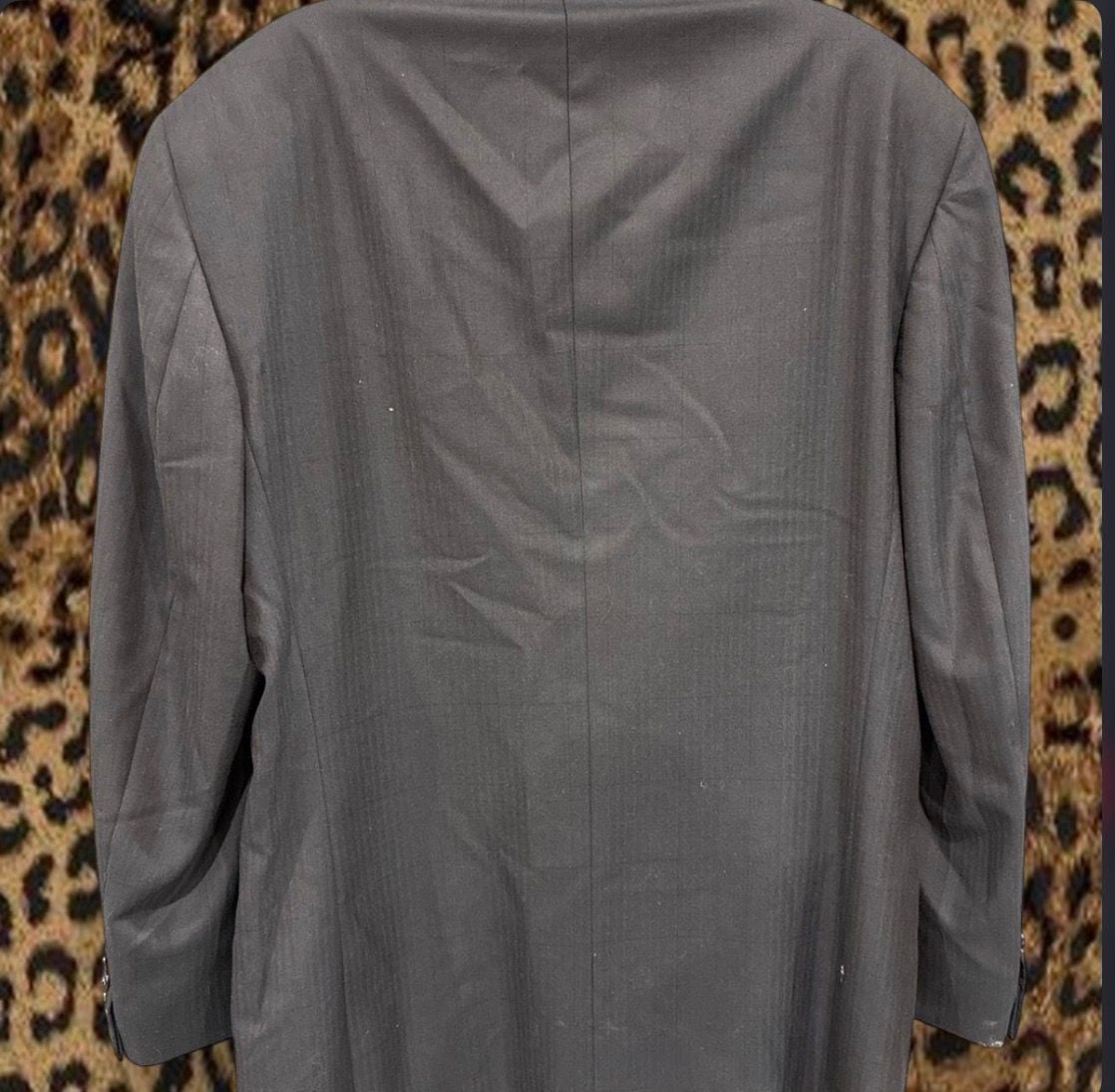Vintage Burberrys Prorsum 100% Pure Wool Charcoal Pinstripe Suit Jacket 2
