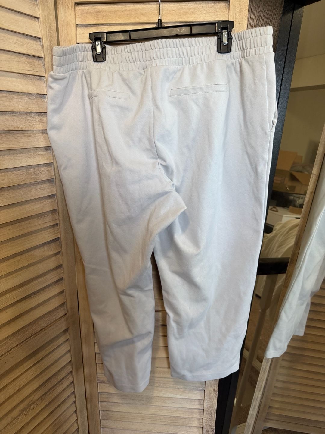 EUC A New Day Women's High-Rise Pintuck Sweatpants - Off White XXL 2