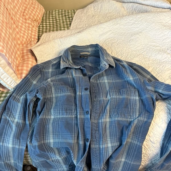 Wallin & Bros Blue Plaid Flannel Button Down Shirt