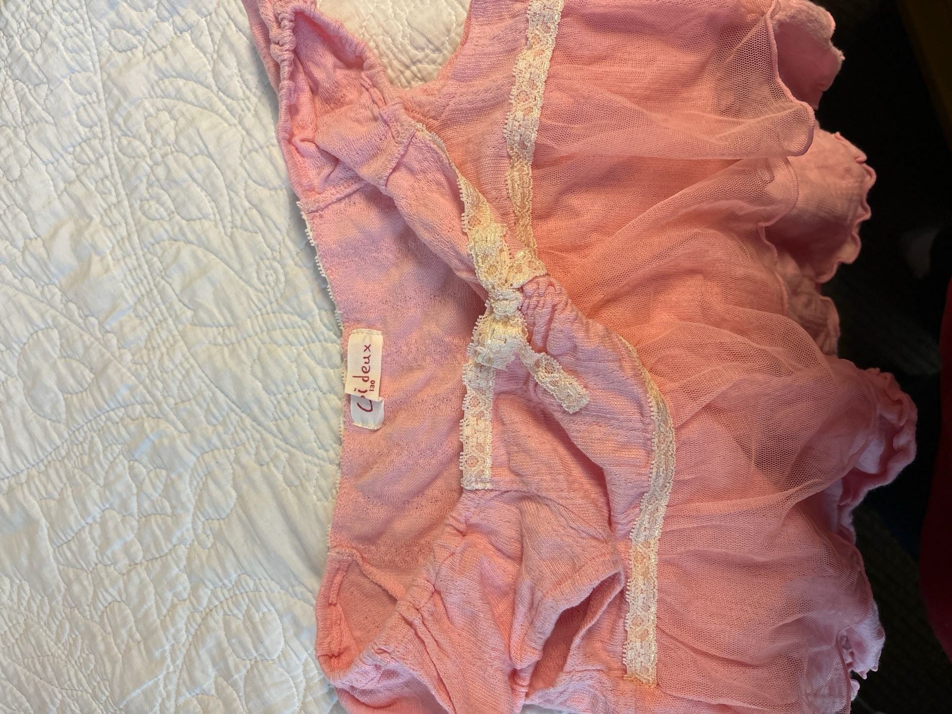 L'ideux Pink Ruffle Lace Lolita Style Bloomers Size 130 2