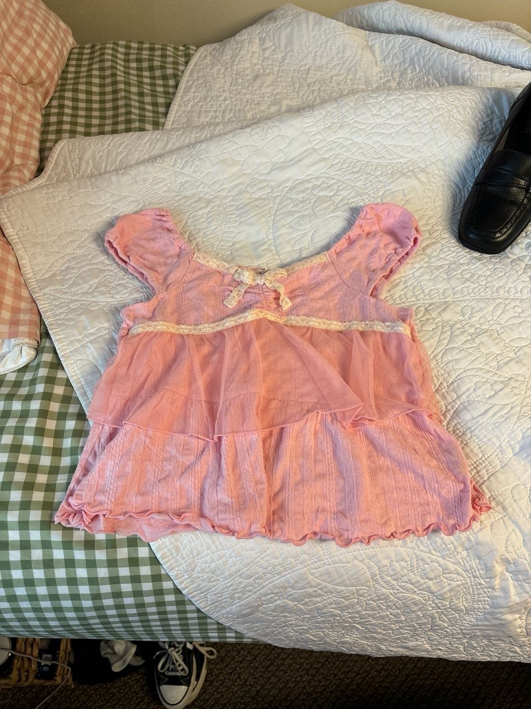 L'ideux Pink Ruffle Lace Lolita Style Bloomers Size 130 1
