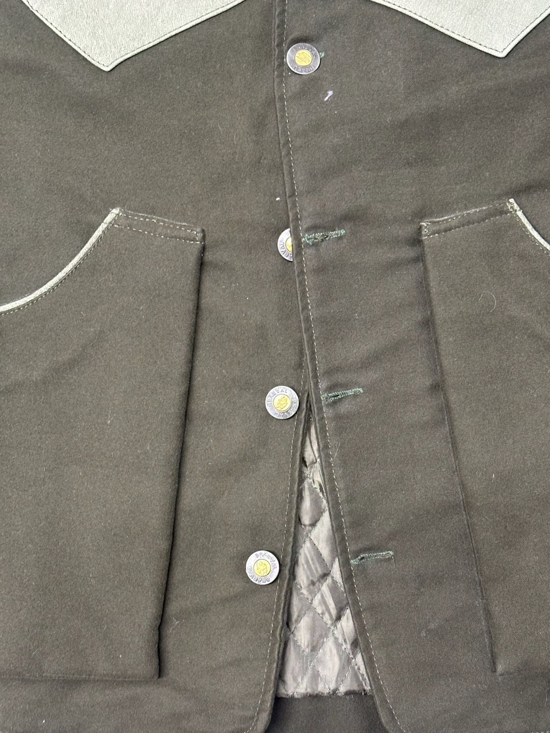 Braeval Artemis Moleskin Hunting Vest Loden Green Mens Size Medium 4