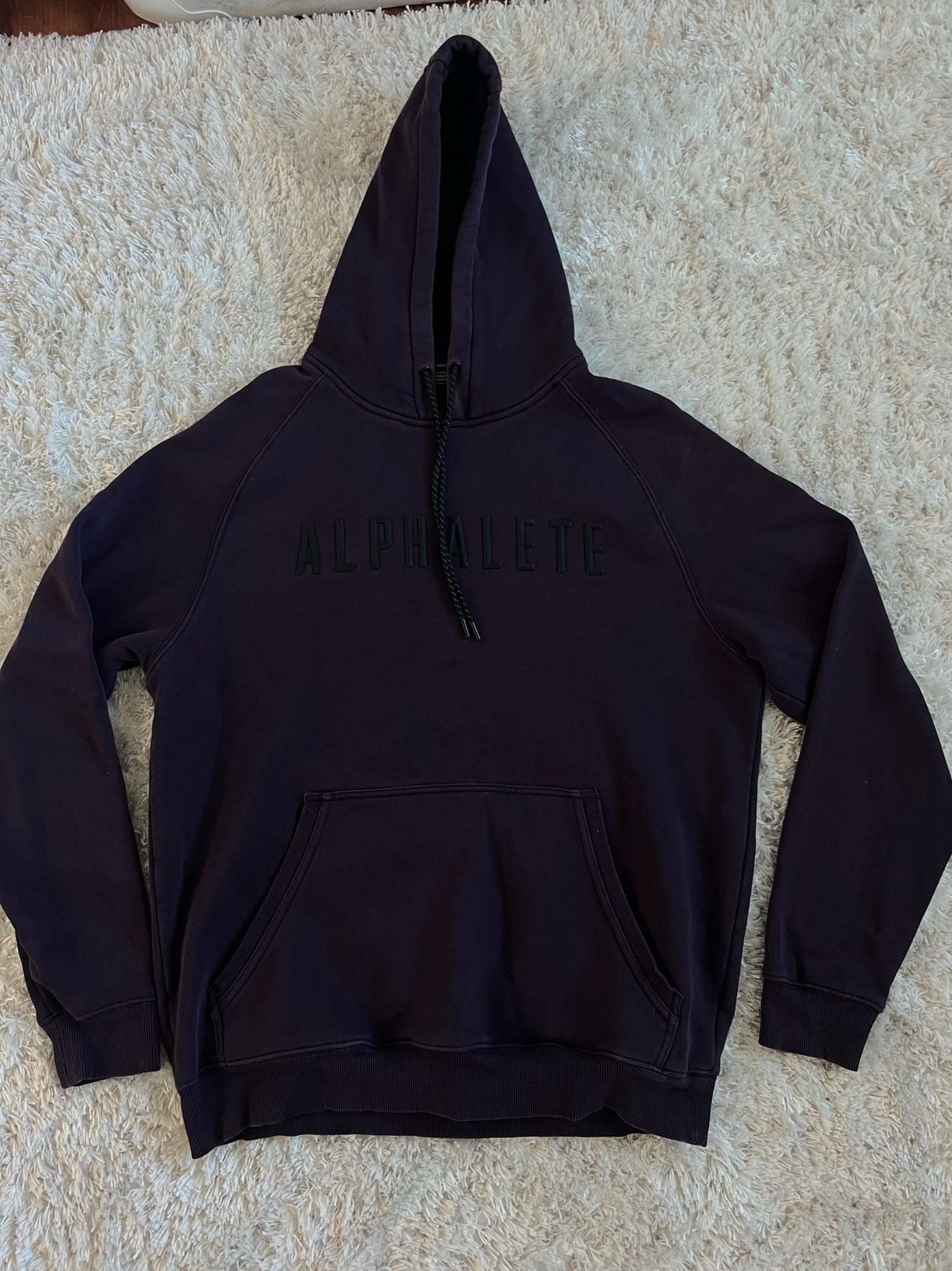 Alphalete Men's Premium Fleece Pullover Hoodie - Purple Size L 3