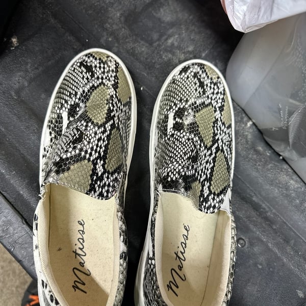 Matisse Women's Snakeskin Print Slip-On Sneakers Size 11M