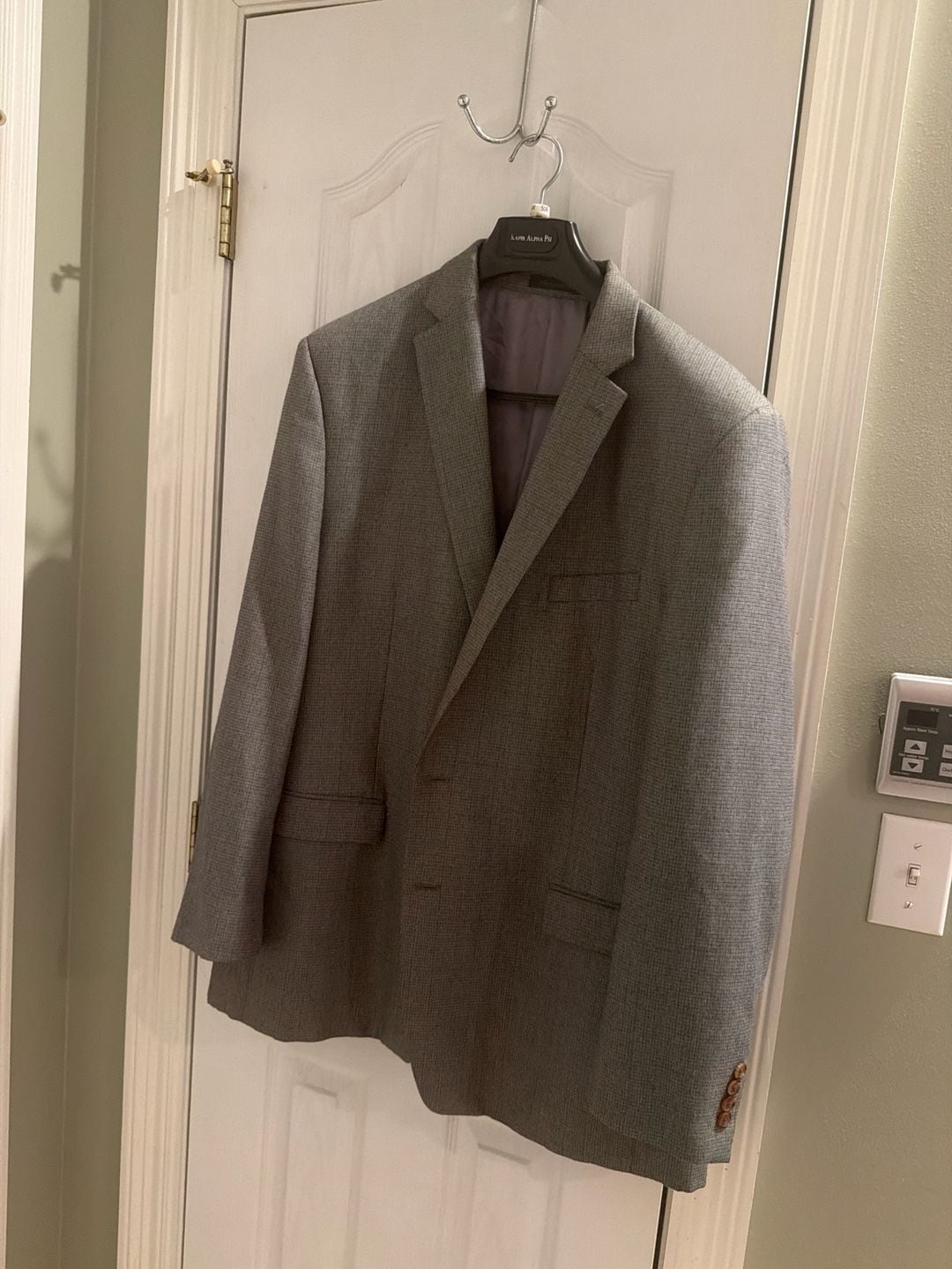 Lauren Ralph Lauren Men's Gray Micro-Hounds-tooth Two-Button Sport Coat Blazer 1