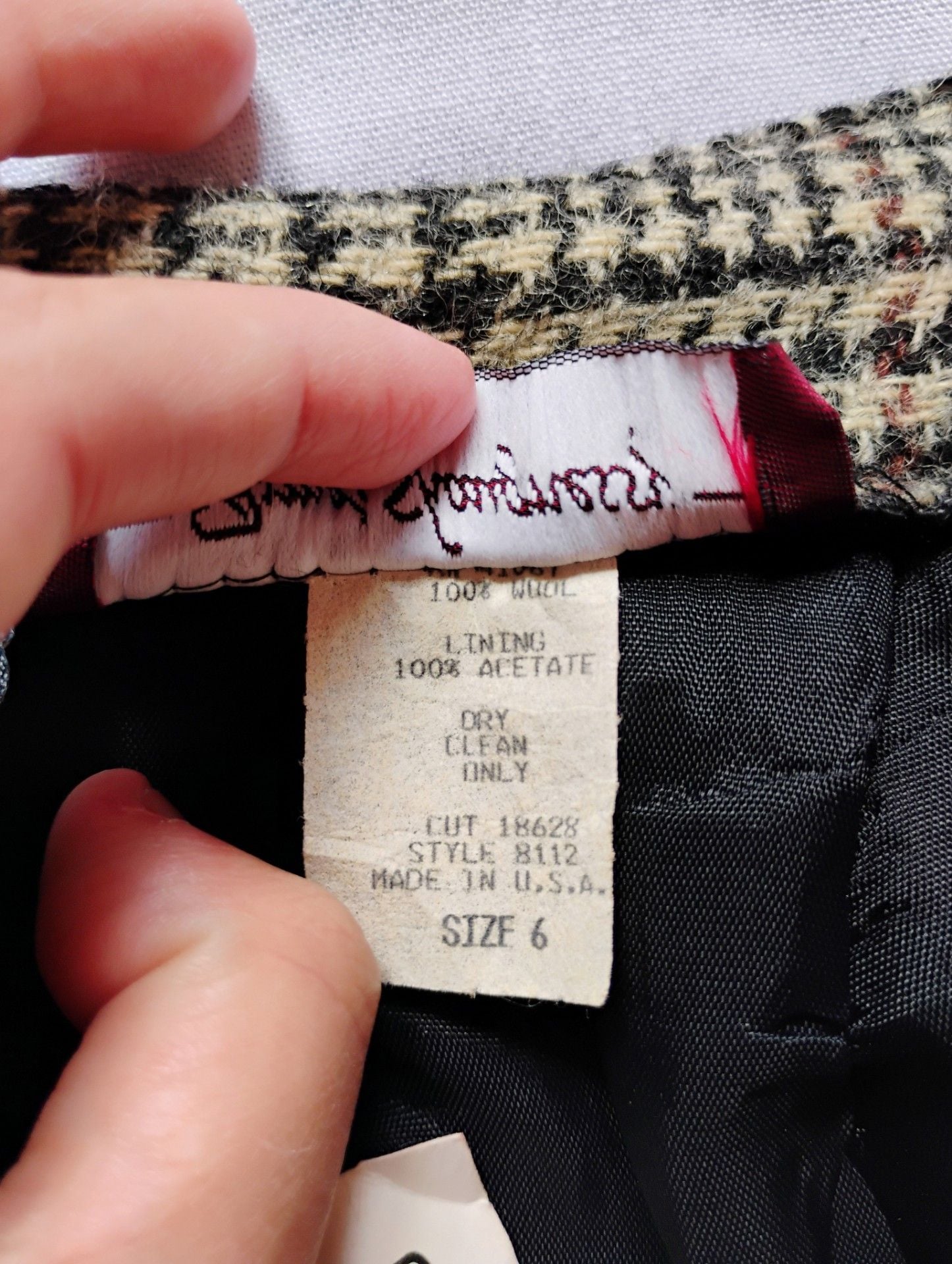Vintage Anne Shaugnessy Plaid A-Line Skirt | 100% Pure Wool | Size 6 8