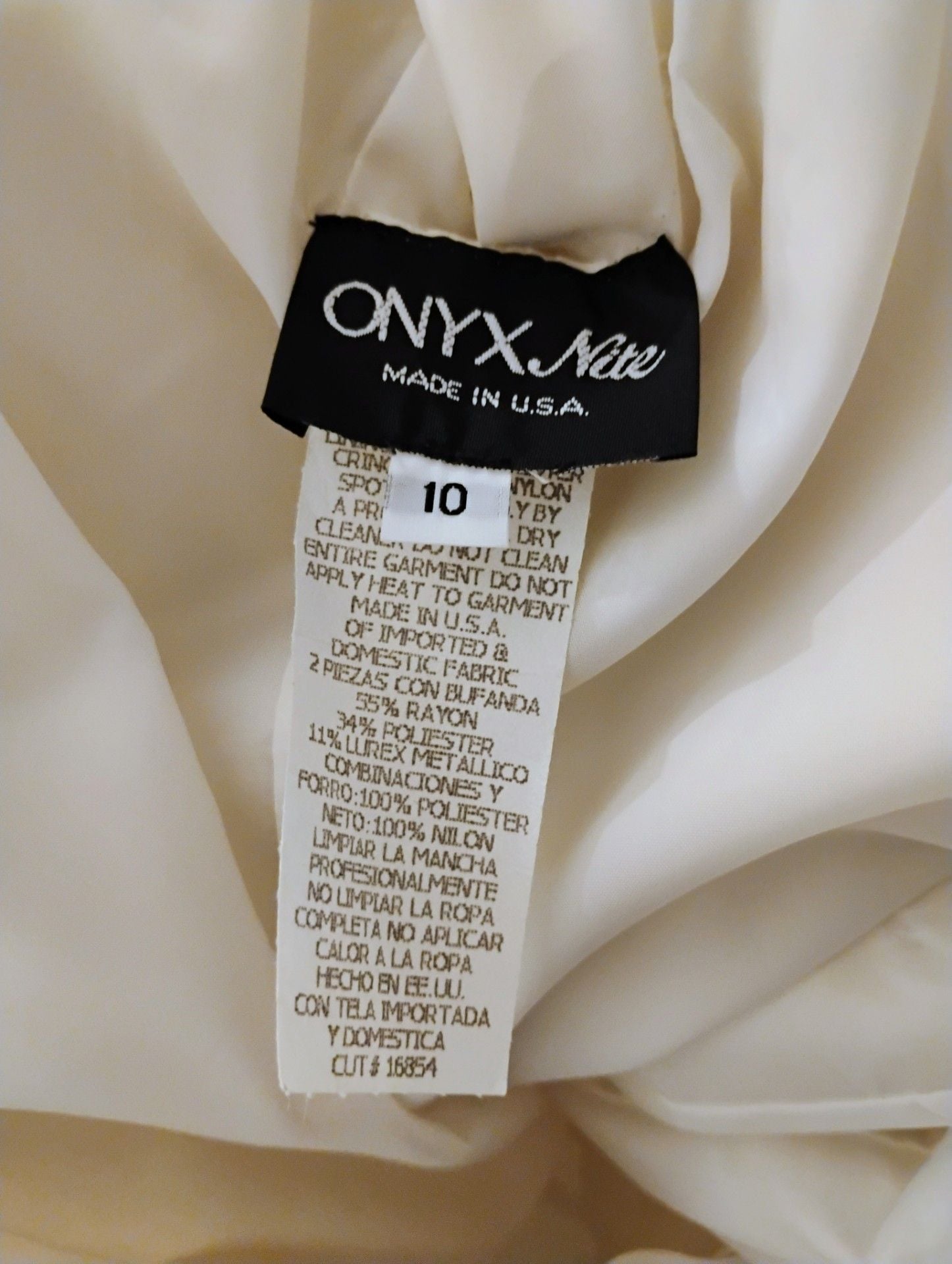 Vintage Onyx Nite Gold Floral Brocade Lace-Up Gown - Size 10 (Modern Size 6/8) 11