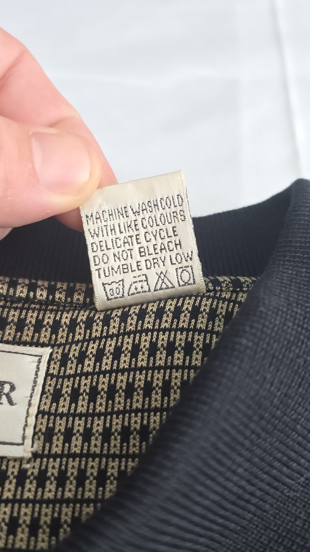 Vintage Cricketeer Mercerized Cotton Knit Polo Shirt XL Brown Black Pattern 4
