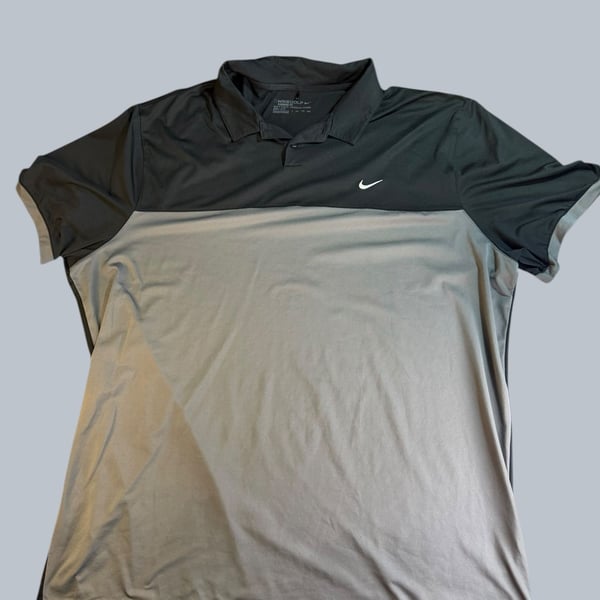 Nike Golf Dri-FIT Standard Fit Victory Colorblock Polo Shirt Black/Grey XL