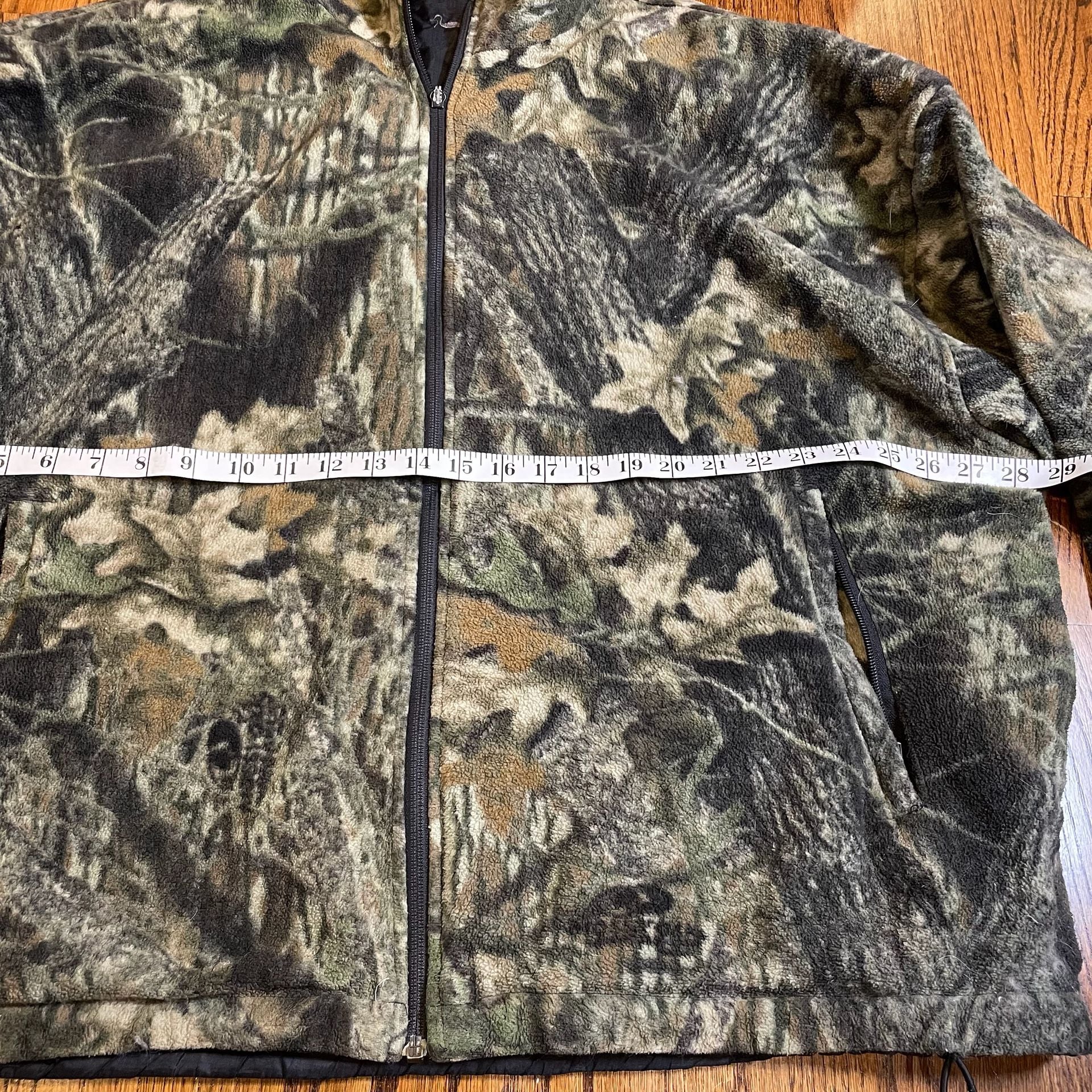 Vintage Duxbak Reversible Mossy Oak Camo Fleece Hunting Jacket Men's XL 3