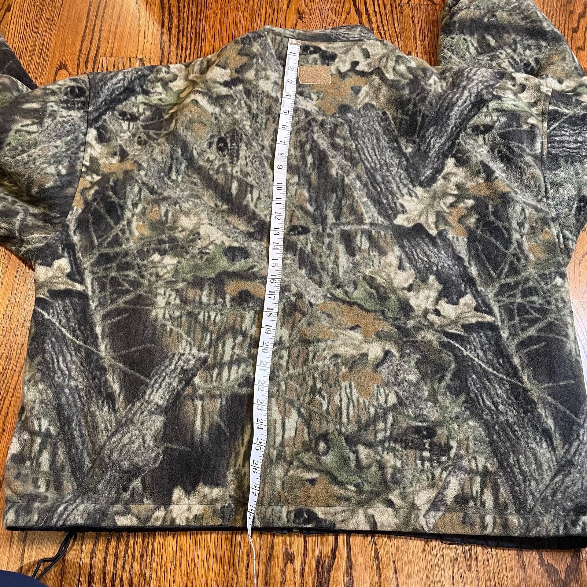 Vintage Duxbak Reversible Mossy Oak Camo Fleece Hunting Jacket Men's XL 6