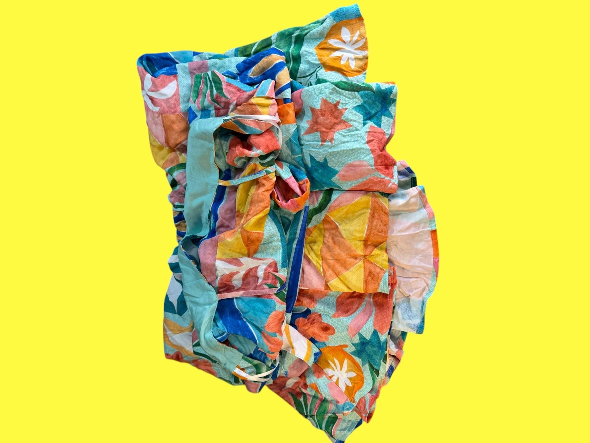 Paper Heart Floral Tie-Strap Smocked Midi Dress M 8
