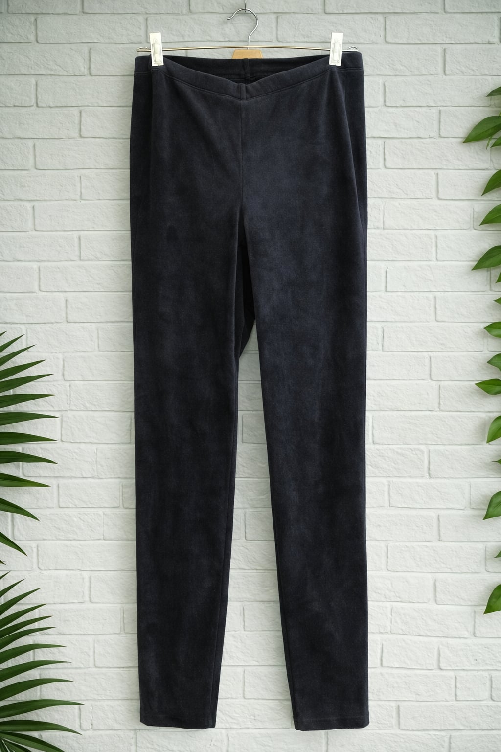 Felina Women's Black Velour Stretch Leggings Size XL 4