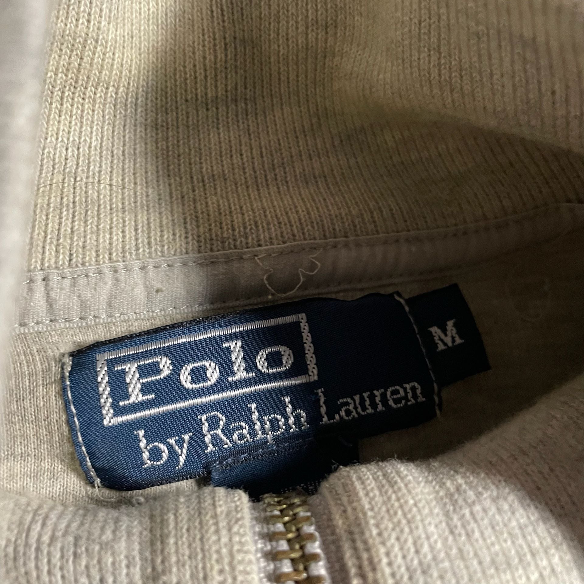 Polo Ralph Lauren Men's Gray Mesh-Knit 100% Cotton Quarter-Zip Pullover Sweater 5