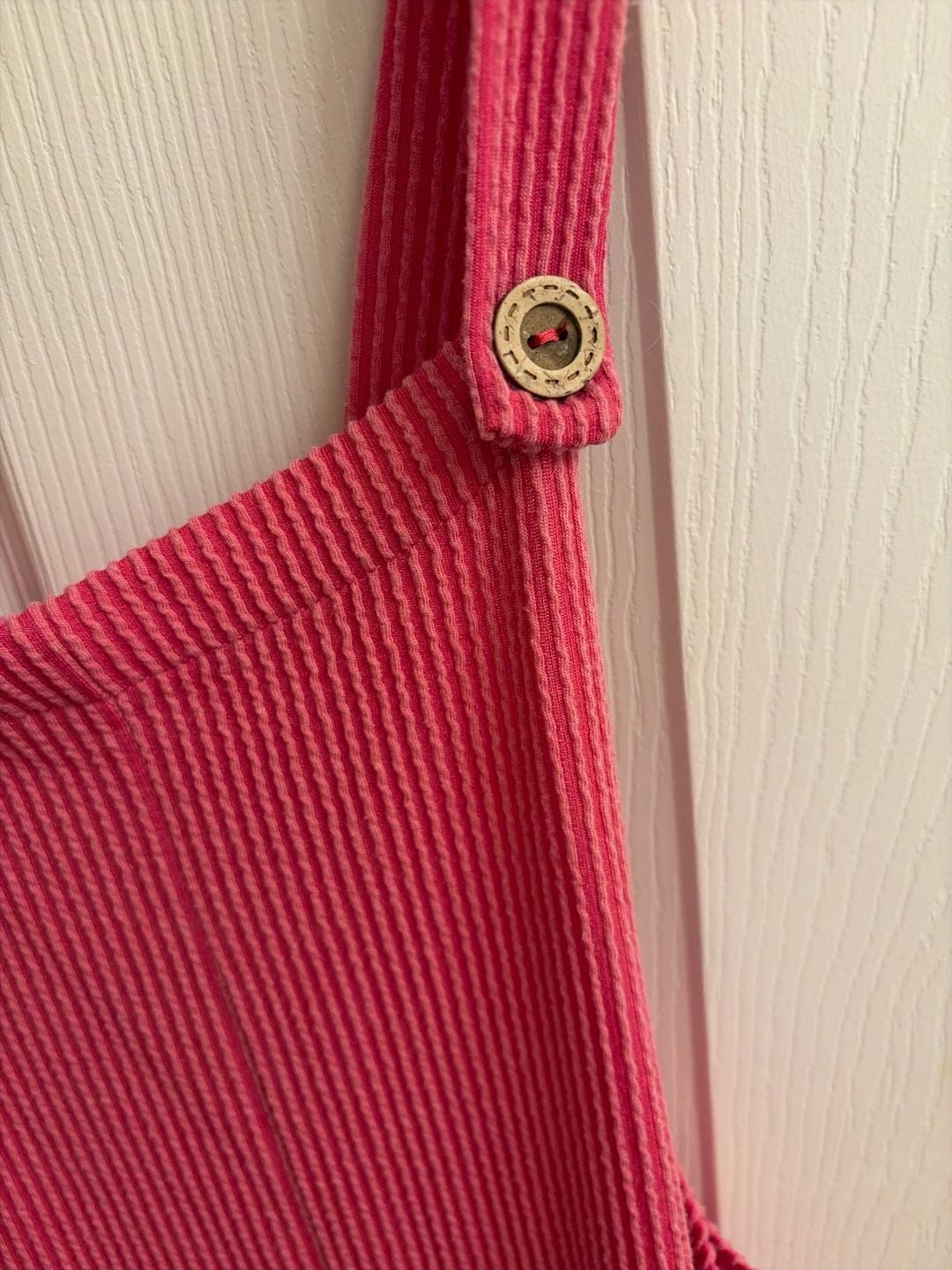 HEIMISH U.S.A Feelin' Fuchsia Ribbed Knit Overalls Jumper 5