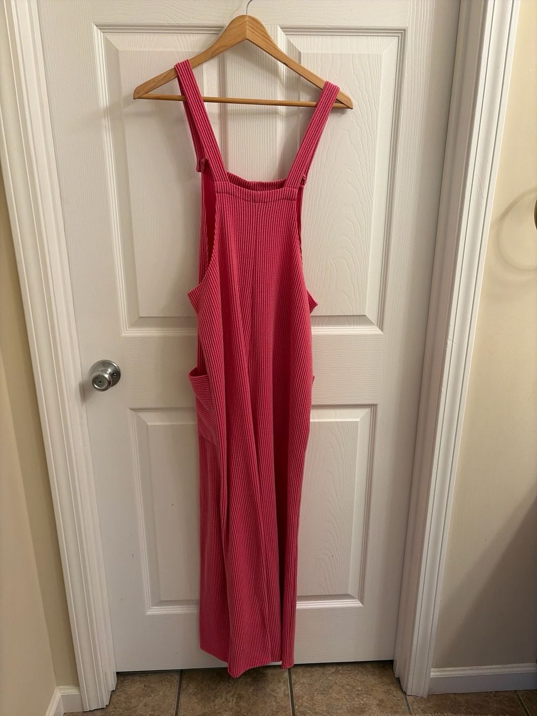 HEIMISH U.S.A Feelin' Fuchsia Ribbed Knit Overalls Jumper 6