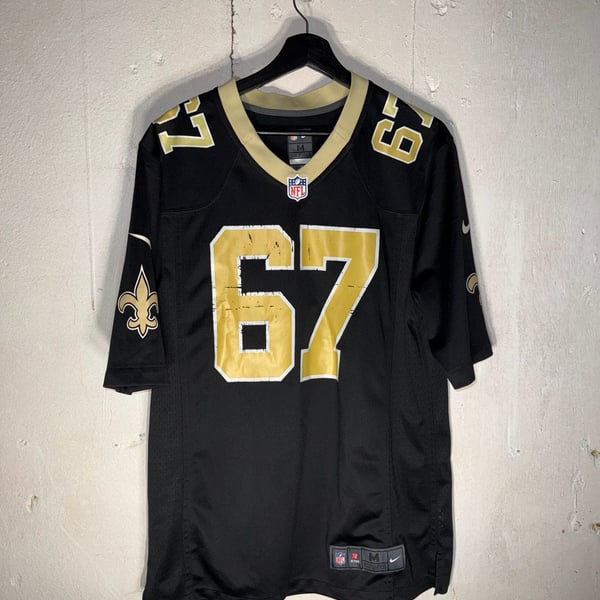 Nike New Orleans Saints NFL On-Field Game Jersey #67 Julian Black Mens Size M