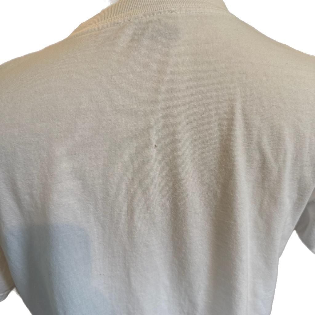 Vintage 90s Quiksilver Planet Earth Graphic T-Shirt White 4