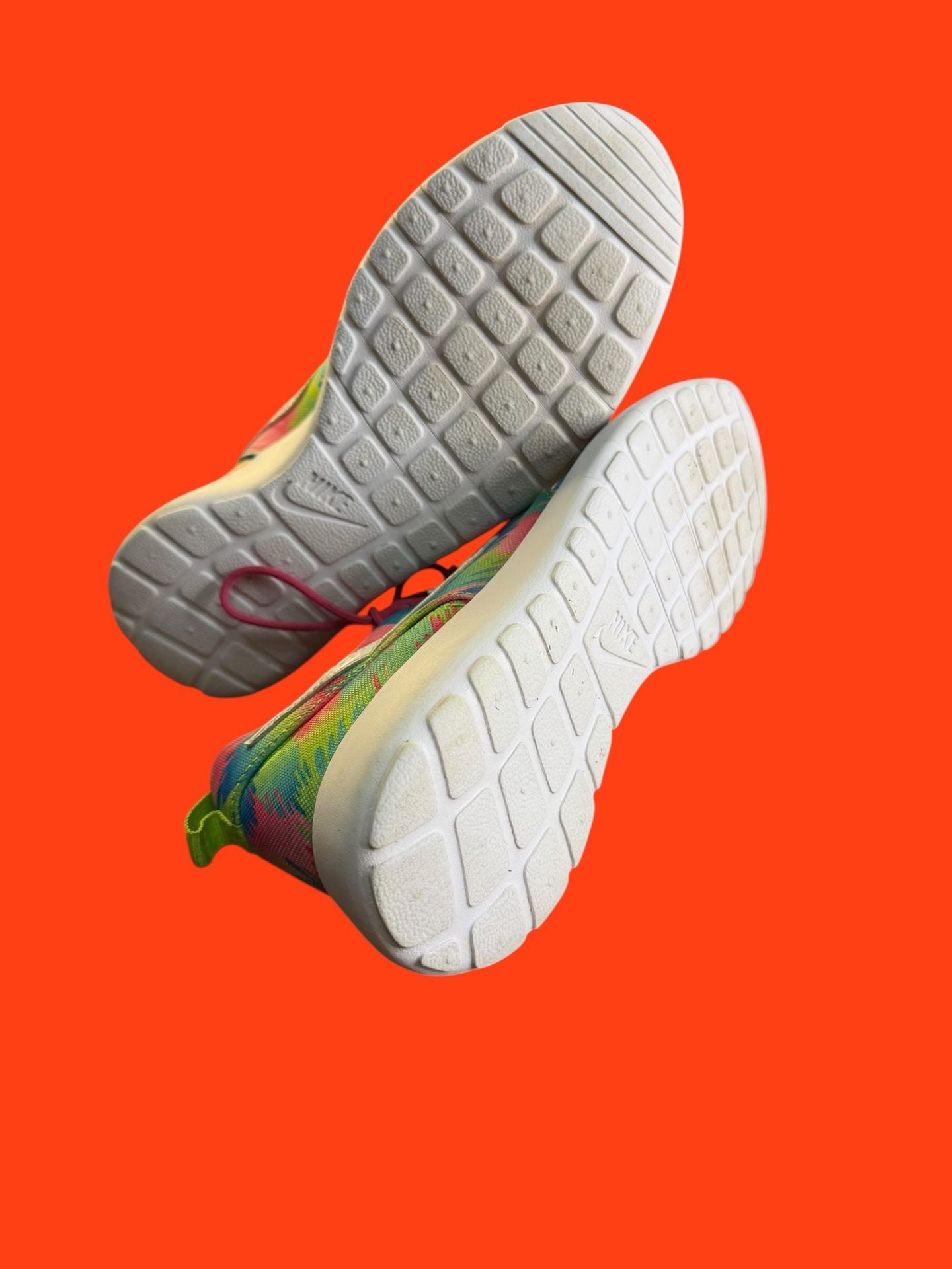 Nike Roshe One Print GS Pink Blast Electric Green Multi-Color 677784-607 9