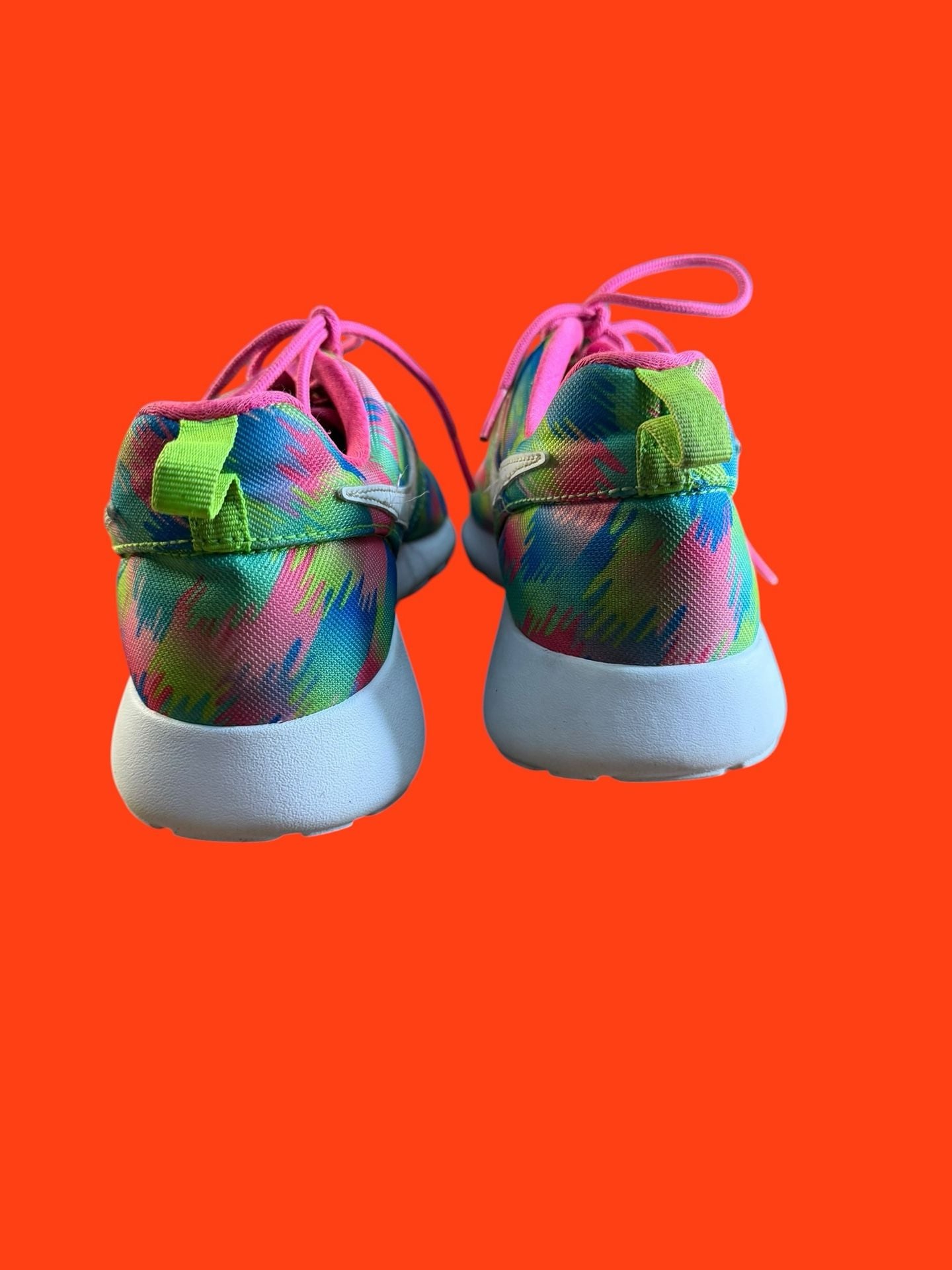Nike Roshe One Print GS Pink Blast Electric Green Multi-Color 677784-607 10