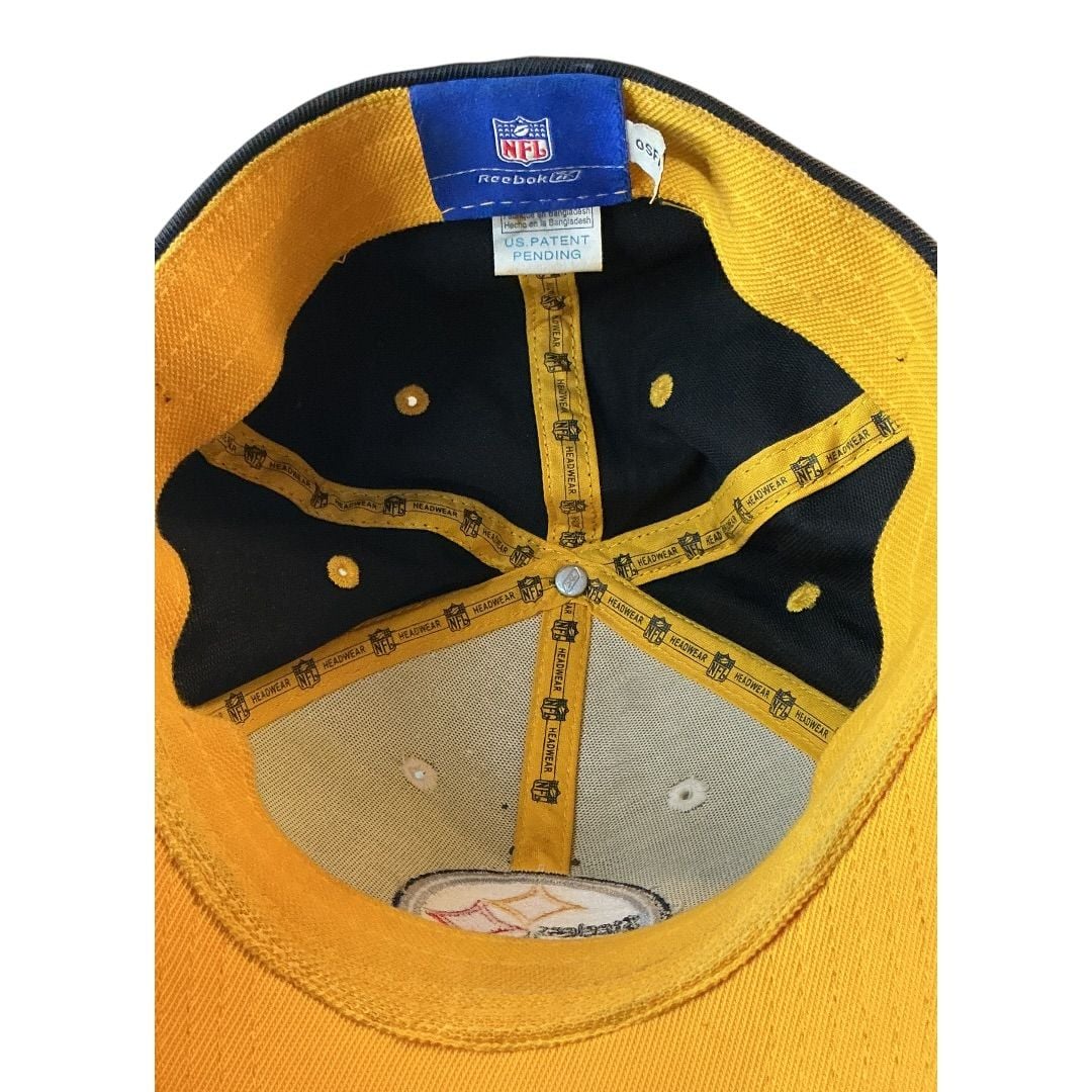 💟Vintage Reebok NFL Pittsburgh Steelers Two-Tone Logo Embroidered Hat OSFA 8