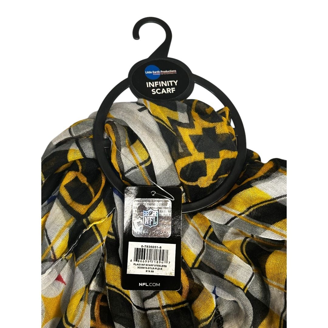 💟NFL Pittsburgh Steelers Plaid Infinity Scarf 2