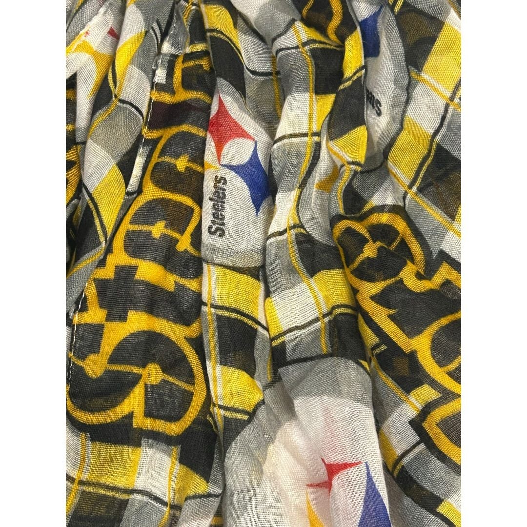 💟NFL Pittsburgh Steelers Plaid Infinity Scarf 3