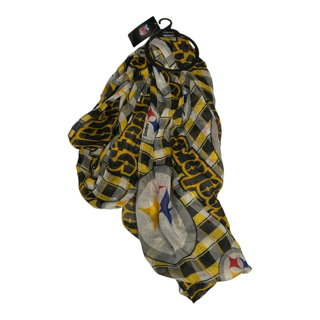 💟NFL Pittsburgh Steelers Plaid Infinity Scarf 4