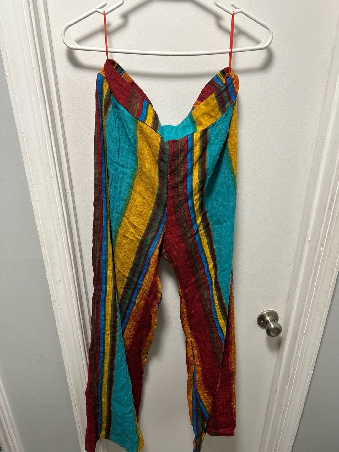 Cider Multicolor Striped Wide Leg Boho Festival Pants XXL 1